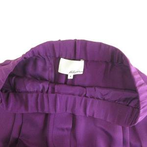 3.1 phillip lim 美品 シルク テーパード イージーパンツ タックパンツ 0 パープル IBO33