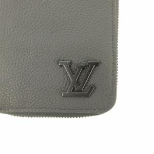 LOUIS VUITTON M81743 ジッピーウォレット ヴェルティカル LV アエログラム ICチップ 長財布 レザー 黒