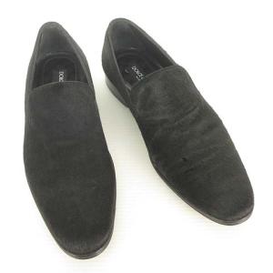 DOLCE&GABBANA ハラコ オペラシューズ スリッポン ローファー サイズ違い 6.5
