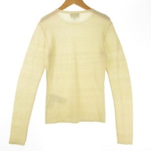 EMPORIO ARMANI 黒タグ カシミヤ 長袖 ニット セーター 42 アイボリー IBO36 0304