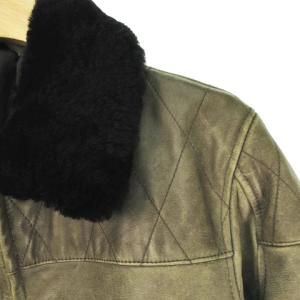 N.HOOLYWOOD CDA期 G-1 フライトジャケット レザー ブルゾン キルティング ムートン グレー M 713pieces 0602
