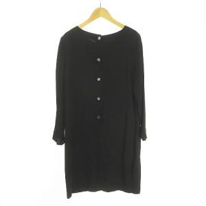 Theory スリットスリーブワンピース ボックスワンピース シルク IBO36