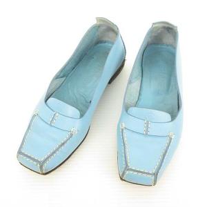 CHANEL ローファー パンプス スリッポン ココマーク 35.5 ブルー