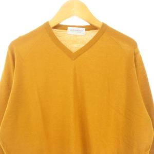 JOHN SMEDLEY 美品 セーター ニット Vネック メリノウール 長袖 キャメル M 0309