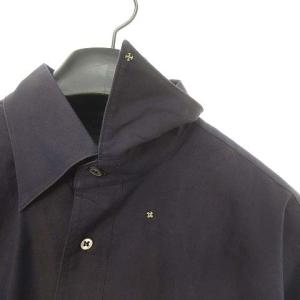 Jean Paul GAULTIER HOMME オブジェ objet シングルカフス シャツ トップス 隠しボタンダウン 長袖 50 ダークパープル系