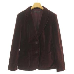 RALPH LAUREN 美品 ベロア ベルベット シングル 2B パンツ スーツ セットアップ ジャケット スラックス 7 バーガンディ系