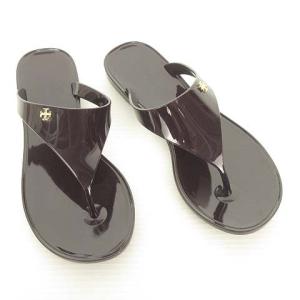 TORY BURCH SPEER FLAT THONG PVCトングサンダル ビーチサンダル 美品 6 ダークパープル系