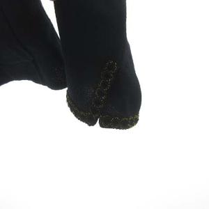 Leilian パラス PALLAS フランス製生地 美品 トリムリボン ノーカラー ジャケット ウール 9 ネイビー 紺 IBO36