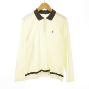 GOLF ゴルフ 美品 ポロシャツ 長袖 ベージュ ブラウン M 0320