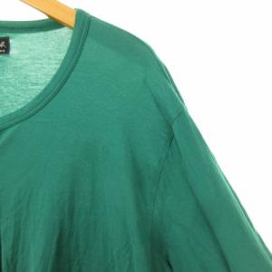 agnes b. クルーネック コットン カーディガン 薄手 T3 緑 グリーン IBO37 0324