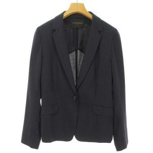 UNITED ARROWS 美品 ストライプ シングル 1B パンツ スーツ セットアップ ジャケット スラックス フォーマル  40