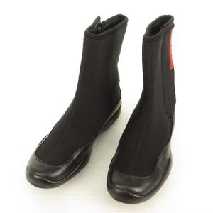 PRADA SPORT 3291 ショート ブーツ サイドジップ ネオプレーン レザー 38 ブラック 黒 IBO37