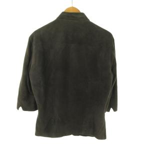 MARGARET HOWELL スエード シャツ ジャケット 七分袖 グレー  英国製 0328
