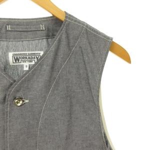 Engineered Garments Workaday Engineer Vest INDIGO COTTON CAMBRAY ワークベスト シャンブレー S インディゴ