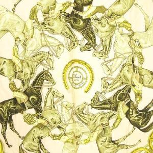 HERMES F. de la Perriere ASCOT 1831 カレ90 スカーフ 競馬柄 大判 ファッション小物 コレクション