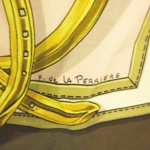 HERMES F. de la Perriere ASCOT 1831 カレ90 スカーフ 競馬柄 大判 ファッション小物 コレクション