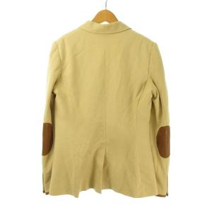 RALPH LAUREN 綾織 テーラード ジャケット ブレザー エルボーパッチ 3 10 ベージュ 大きいサイズ IBO37 0408