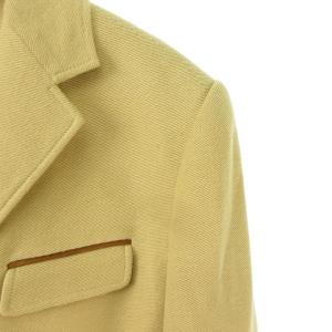 RALPH LAUREN 綾織 テーラード ジャケット ブレザー エルボーパッチ 3 10 ベージュ 大きいサイズ IBO37 0408