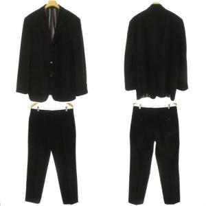HUGO BOSS ROSSELLINI/MOVIE-A コーデュロイ シングル 3B スーツ セットアップ ブラック