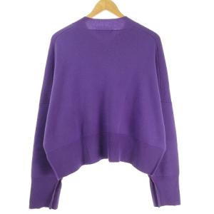 ENFOLD  Vネック ニット セーター スリット ワイド 38 紫 パープル 300BA370-2250 0411