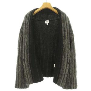 ARMANI COLLEZIONI モヘヤ シャギー ニット ジャケット カーディガン 38 グレー系