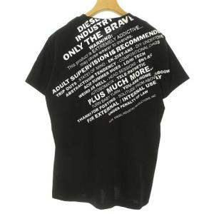 DIESEL T-SILY-S1 ロゴ プリント Tシャツ カットソー トップス 美品 半袖 L ブラック IBO39