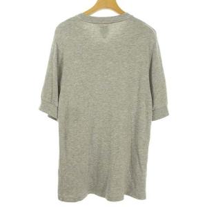 Alexander McQueen 美品 ヘンリーネック スウェット カットソー Tシャツ トップス スカル ワンポイント 半袖 M グレー