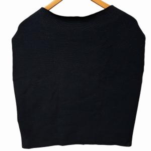 Spick&Span 美品 ホールガーメントガーターフレンチ ニット セーター プルオーバー ネイビー F 0504