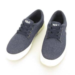POLO RALPH LAUREN デニム ローカット スニーカー デッキシューズ 26.5cm ネイビー ECM