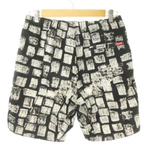 Supreme イージー ショート パンツ 初期 総柄 黒 白 30