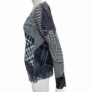 PLEATS PLEASE ISSEY MIYAKE イッセイミヤケ プリーツ フリンジカーディガン ブラウス ボタンレス 総柄 マルチカラー 3