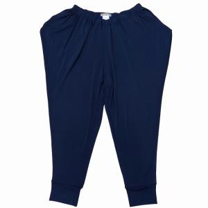 トリアセテートドレープストレッチパンツ イージーパンツ ネイビー 2 0601 IBO40