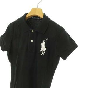 RALPH LAUREN The Skinny Polo スキニー ポロシャツ ビックポニー 刺繍 半袖 M ブラック 黒