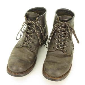 RED WING 2956 プレーントゥ レースアップ ブーツ 14年製 8 D ブラック系