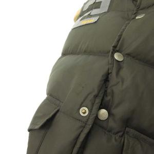 DIESEL ダウン ベスト ワッペン 刺繍 XS チャコール系 IBO39