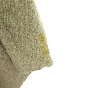 LANVIN COLLECTION ネップ ツイード シングル 3B ジャケット テーラード ブレザー R46-44 サンド系 IBO39