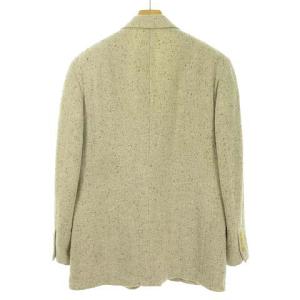 LANVIN COLLECTION ネップ ツイード シングル 3B ジャケット テーラード ブレザー R46-44 サンド系 IBO39