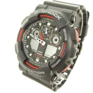 CASIO G-SHOCK GA-100 アナデジ デジタル 腕時計 ブラック レッド
