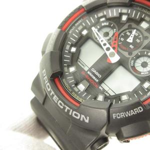 CASIO G-SHOCK GA-100 アナデジ デジタル 腕時計 ブラック レッド