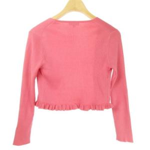 TOCCA 美品 シルク カーディガン フリル ピンク XS IBO40 0615
