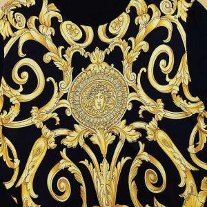 VERSACE 19年製 メデューサ ニット バロック柄 シルク 50 ブラック