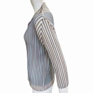 PLEATS PLEASE ISSEY MIYAKE 美品 イッセイミヤケ メッシュ プリーツ カットソー ブラウス トップス スキッパー マルチカラー 3 0628 IBO41