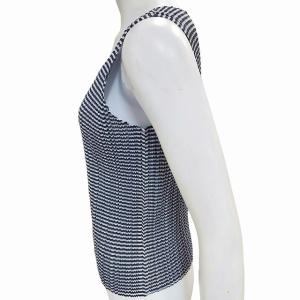 PLEATS PLEASE ISSEY MIYAKE 美品 イッセイミヤケ プリーツノースリーブカットソー 総柄 トップス ホワイト ブラック 3 0628 IBO41