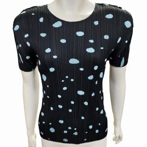 PLEATS PLEASE ISSEY MIYAKE イッセイミヤケ カットソー ドット プリーツ 3 ブラック