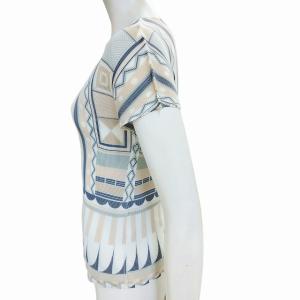 PLEATS PLEASE ISSEY MIYAKE 極美品 イッセイミヤケ 図形プリント プリーツTシャツ カットソー 総柄 マルチカラー 3 0624 IBO41