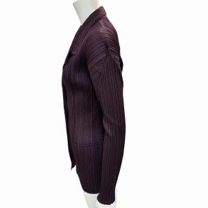 PLEATS PLEASE ISSEY MIYAKE イッセイミヤケ カーディガン ブラウス シャツ プリーツ 3 ブラウン