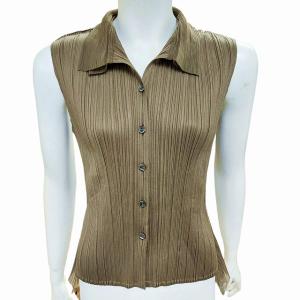 PLEATS PLEASE ISSEY MIYAKE イッセイミヤケ シャツ プリーツ 3 カーキ