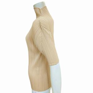 PLEATS PLEASE ISSEY MIYAKE イッセイミヤケ カットソー プリーツ 3 ベージュ