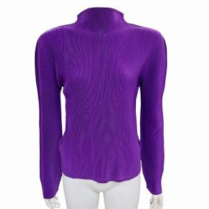 PLEATS PLEASE ISSEY MIYAKE 美品 イッセイミヤケ プリーツ カットソー Tシャツ トップス パープル 3 0630 IBO41