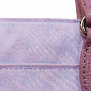 russet ナイロンレザートート ハンドバッグ 片掛け A4収納 総柄 ライトピンク 0708